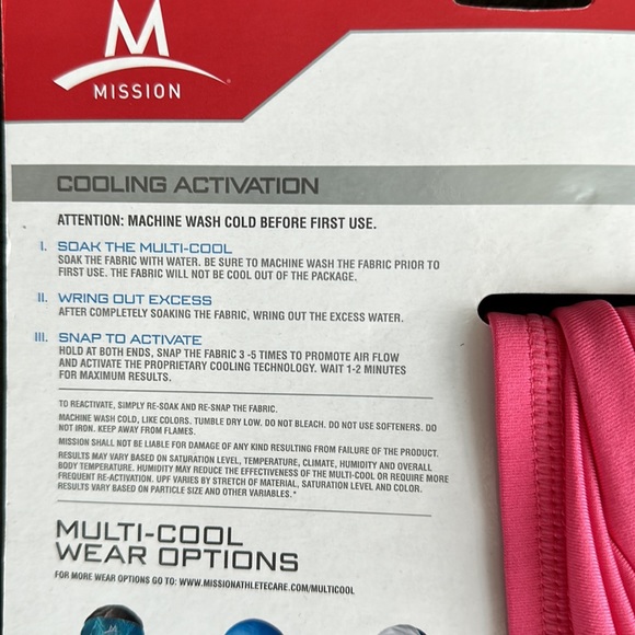 ENDURACOOL Unisex Head/Neck Cooling Scarf - Pink - Picture 5 of 7